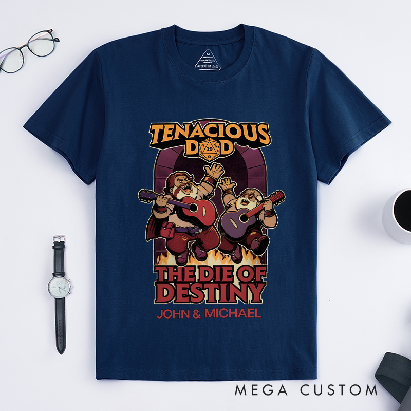Personalized Classic T-Shirts featuring Guitar and Dice Artwork Tee Featuring Fantasy Inspired Design Perfect for Fans of Role-Playing Games T-Shirt