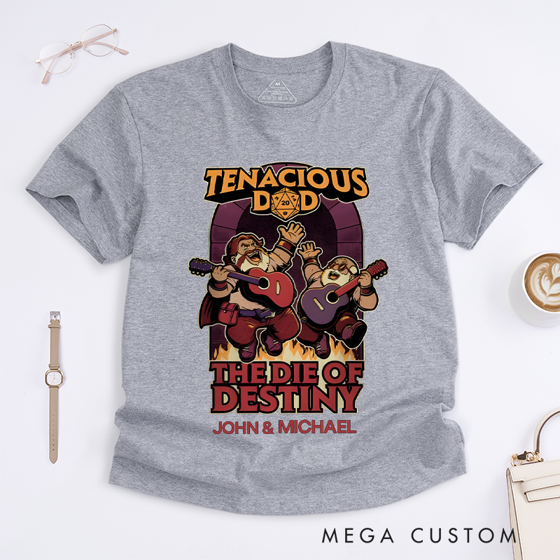 Personalized Classic T-Shirts featuring Guitar and Dice Artwork Tee Featuring Fantasy Inspired Design Perfect for Fans of Role-Playing Games T-Shirt
