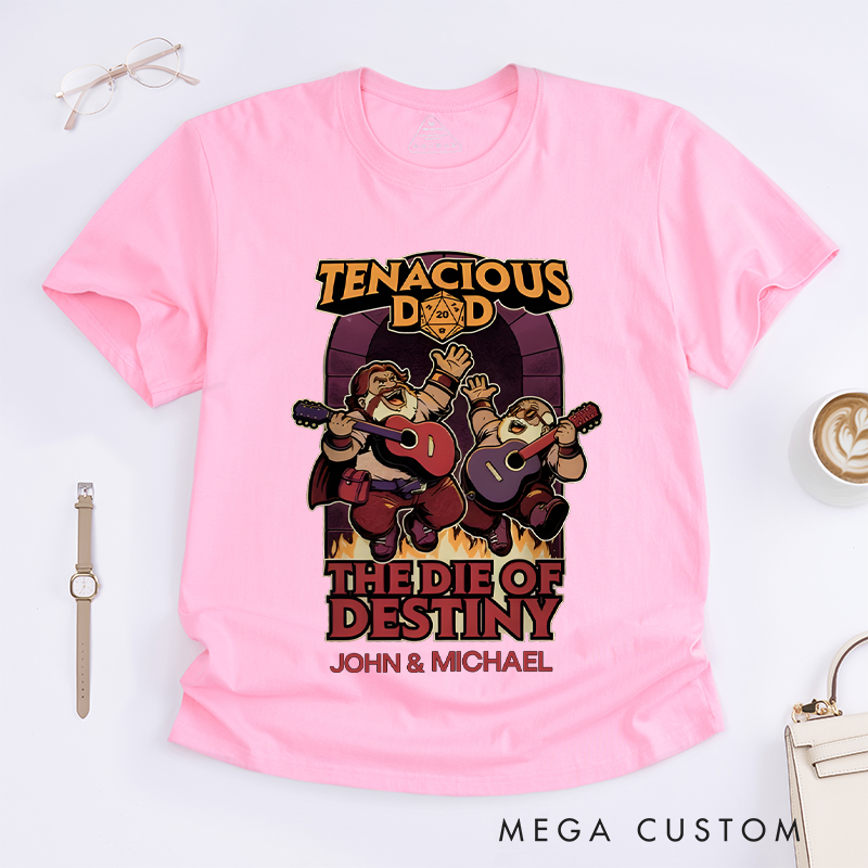 Personalized Classic T-Shirts featuring Guitar and Dice Artwork Tee Featuring Fantasy Inspired Design Perfect for Fans of Role-Playing Games T-Shirt