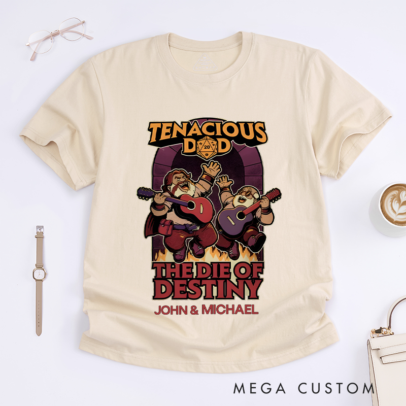 Personalized Classic T-Shirts featuring Guitar and Dice Artwork Tee Featuring Fantasy Inspired Design Perfect for Fans of Role-Playing Games T-Shirt