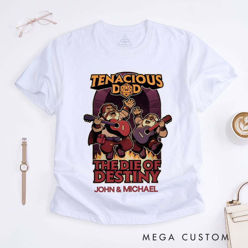 Personalized Classic T-Shirts featuring Guitar and Dice Artwork Tee Featuring Fantasy Inspired Design Perfect for Fans of Role-Playing Games T-Shirt