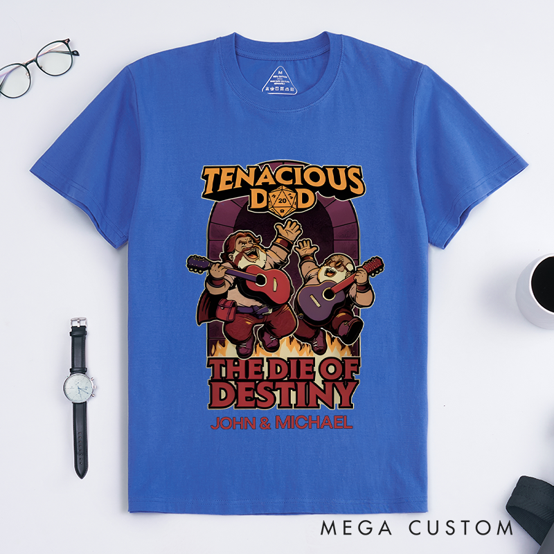 Personalized Classic T-Shirts featuring Guitar and Dice Artwork Tee Featuring Fantasy Inspired Design Perfect for Fans of Role-Playing Games T-Shirt