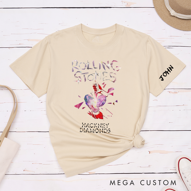 Personalized Classic T-Shirts featuring Shattered Heart Design Tee Perfect for Rock Music Lovers and Vintage Music Lovers T-Shirt