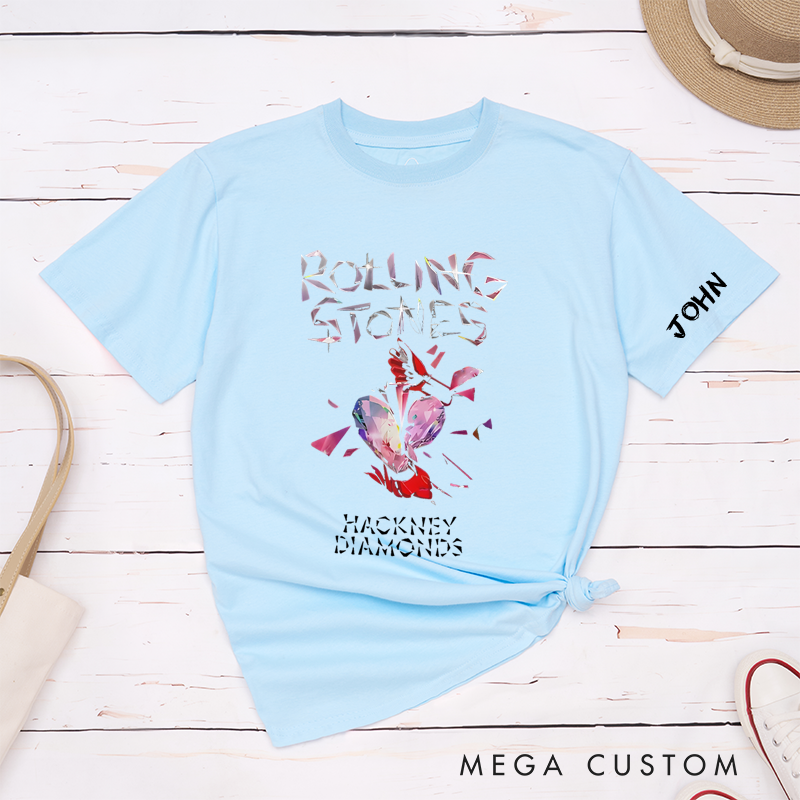 Personalized Classic T-Shirts featuring Shattered Heart Design Tee Perfect for Rock Music Lovers and Vintage Music Lovers T-Shirt