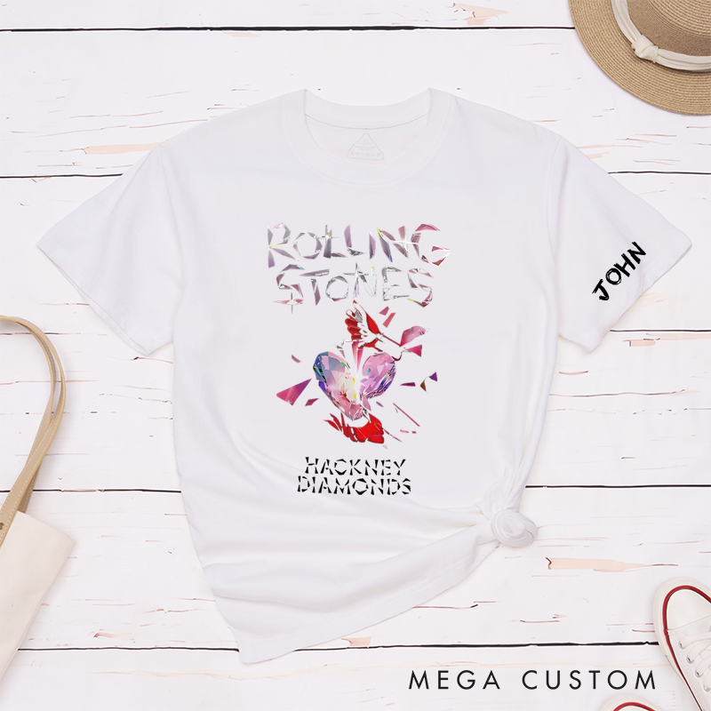 Personalized Classic T-Shirts featuring Shattered Heart Design Tee Perfect for Rock Music Lovers and Vintage Music Lovers T-Shirt