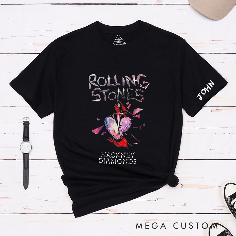 Personalized Classic T-Shirts featuring Shattered Heart Design Tee Perfect for Rock Music Lovers and Vintage Music Lovers T-Shirt