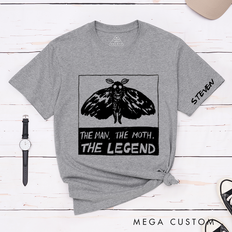 Personalized Classic T-Shirts the Moth the Legend Retro Funny Art Drawing Gamer Anime Cult Meme Movie Music Gift