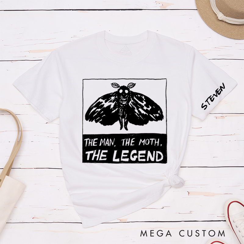 Personalized Classic T-Shirts the Moth the Legend Retro Funny Art Drawing Gamer Anime Cult Meme Movie Music Gift