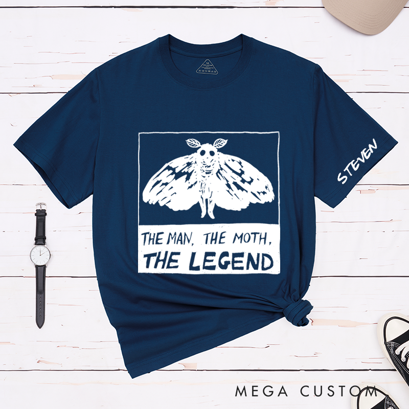 Personalized Classic T-Shirts the Moth the Legend Retro Funny Art Drawing Gamer Anime Cult Meme Movie Music Gift