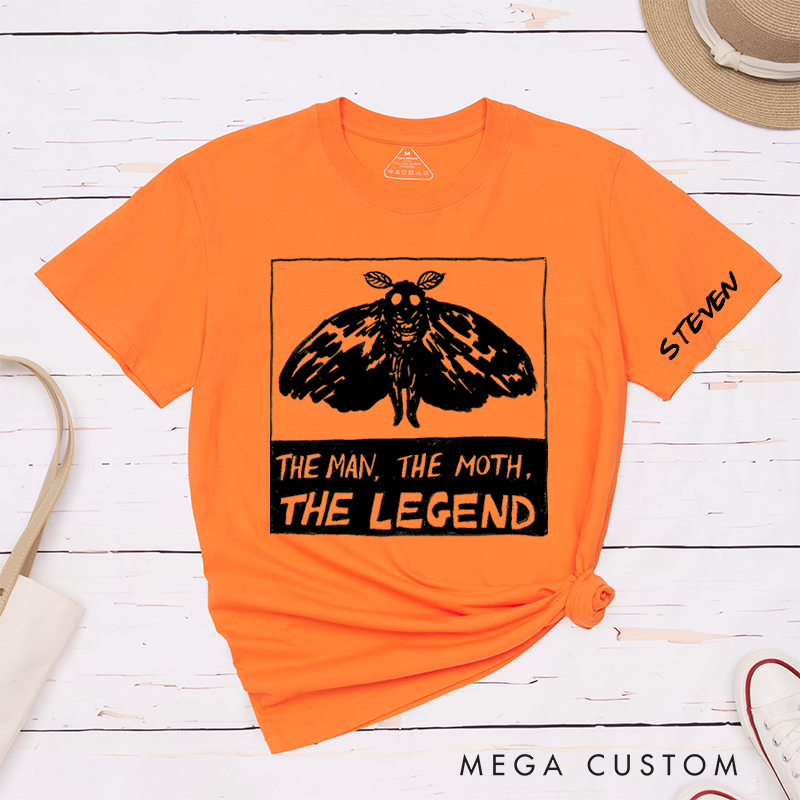 Personalized Classic T-Shirts the Moth the Legend Retro Funny Art Drawing Gamer Anime Cult Meme Movie Music Gift