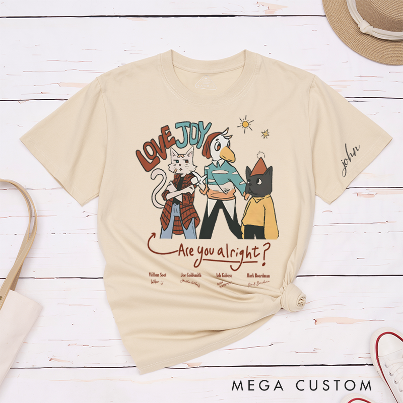 Personalized Classic T-Shirts the Retro Lazy Cat Tee Perfect for Music Lovers and Concert T-Shirt