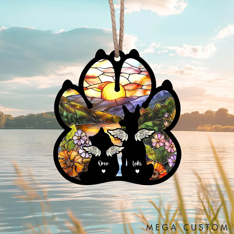 Personalized Dog Loss Sympathy Gift Dog Memorial Suncatcher Pet Memorial Gift Loss of Dog Gift for Pet Lover for Dog Lover