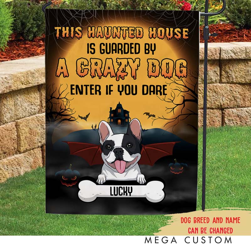 Personalized Dog Lover A Crazy Dog Garden Flag
