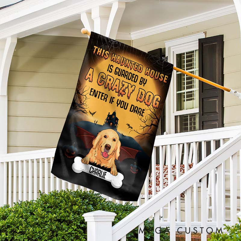Personalized Dog Lover A Crazy Dog Garden Flag