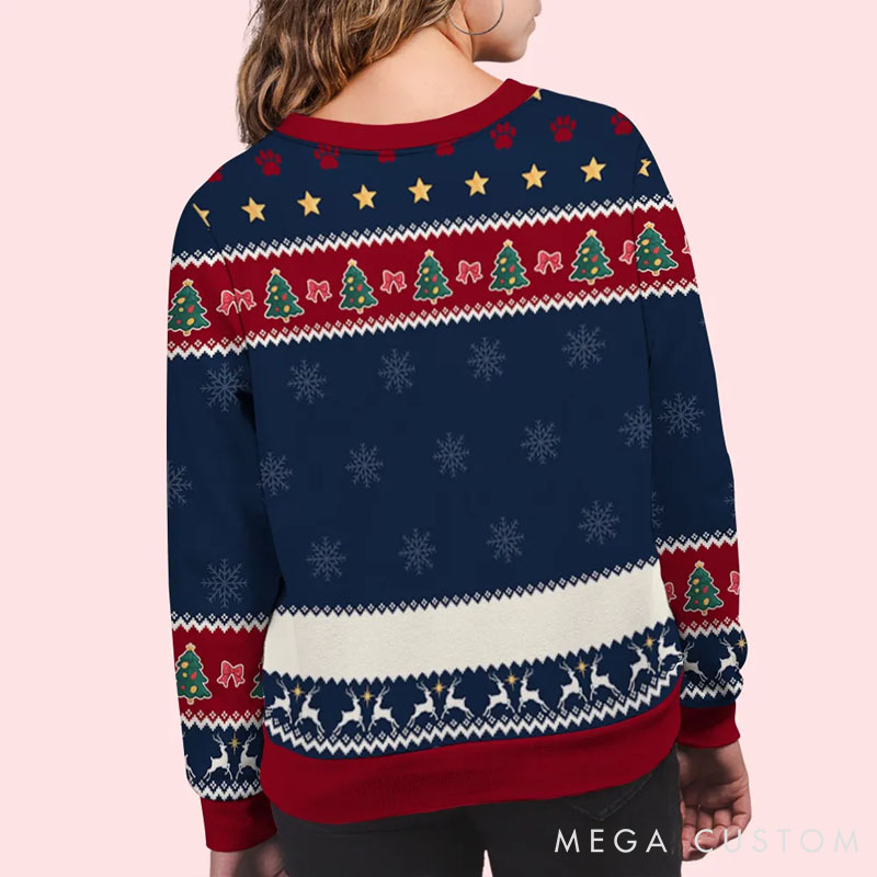 Personalized Dog Lover A Girl And Her Dog Christmas Ugly Sweatshirt