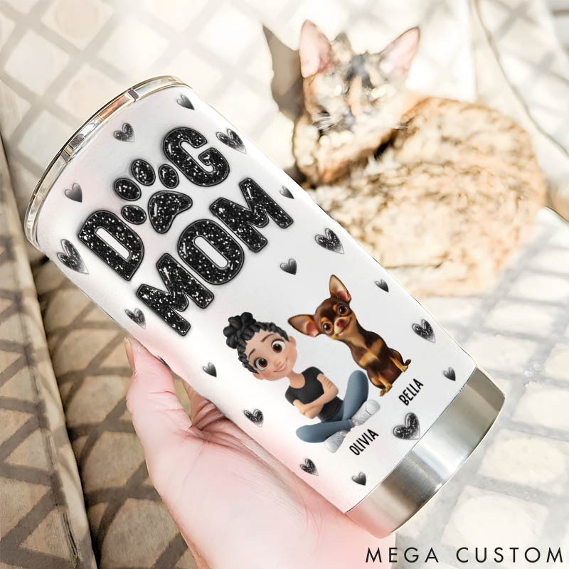 Personalized Dog Lover Adore You Dog Mom 20oz Tumbler