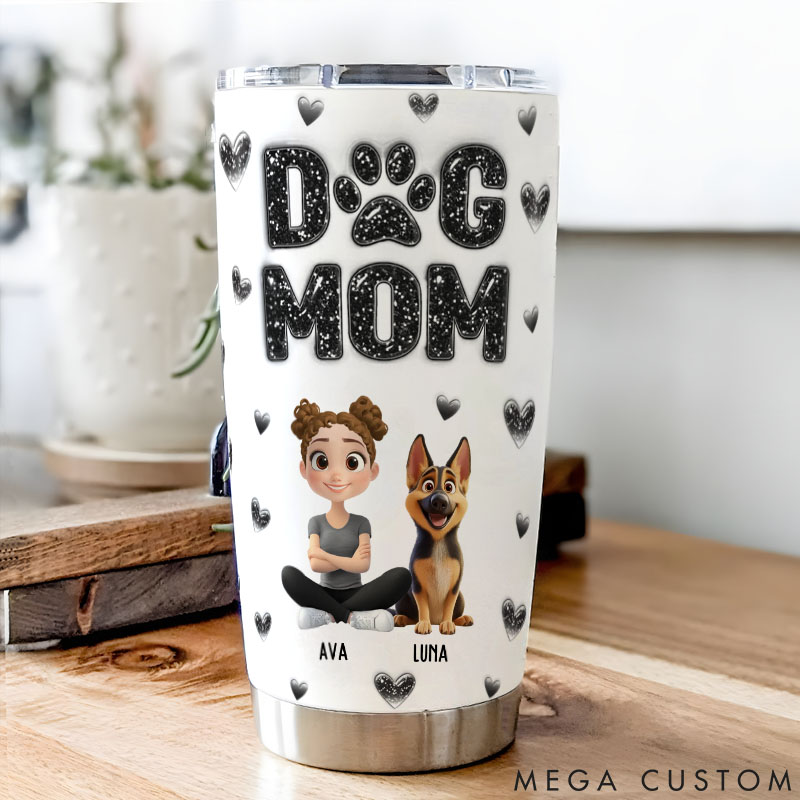 Personalized Dog Lover Adore You Dog Mom 20oz Tumbler
