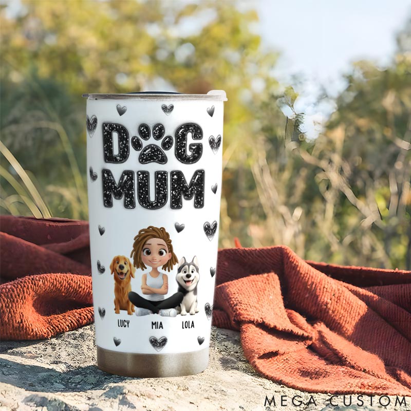Personalized Dog Lover Adore You Dog Mom 20oz Tumbler