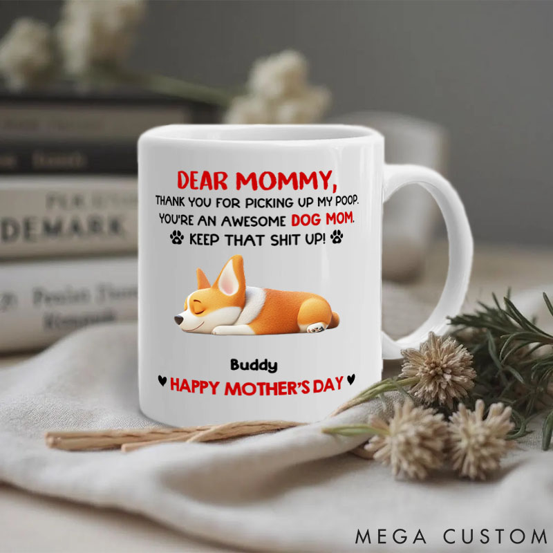 Personalized Dog Lover Awesome Dog Mom Mugs