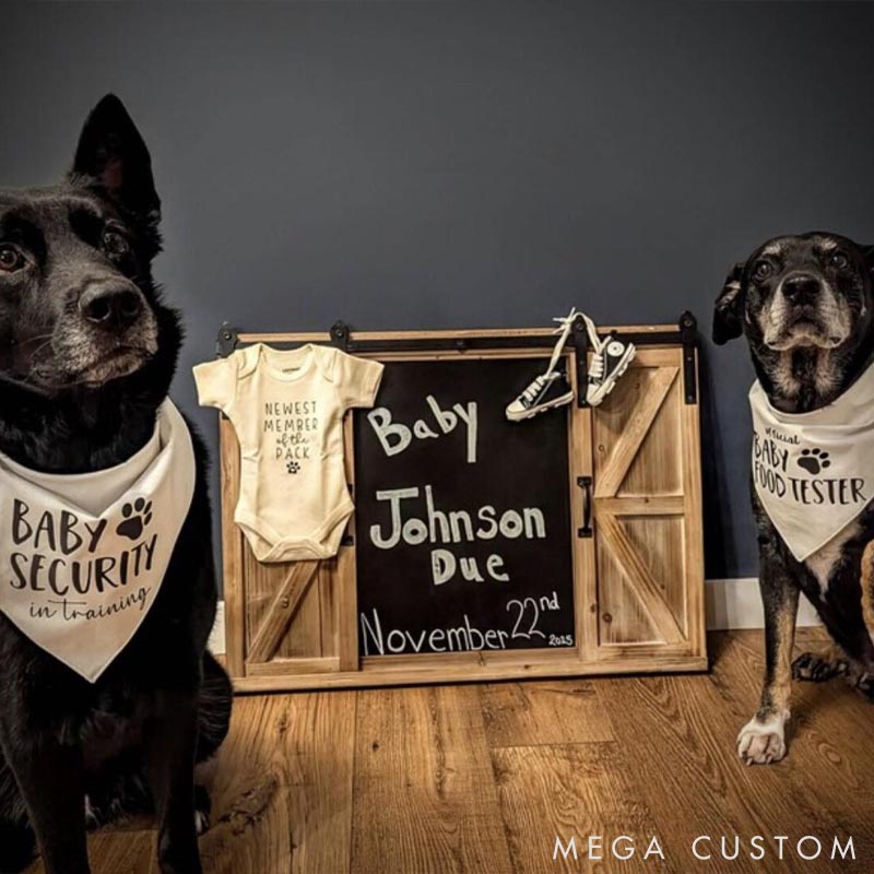 Personalized Dog Lover Baby Food Tester Bandana