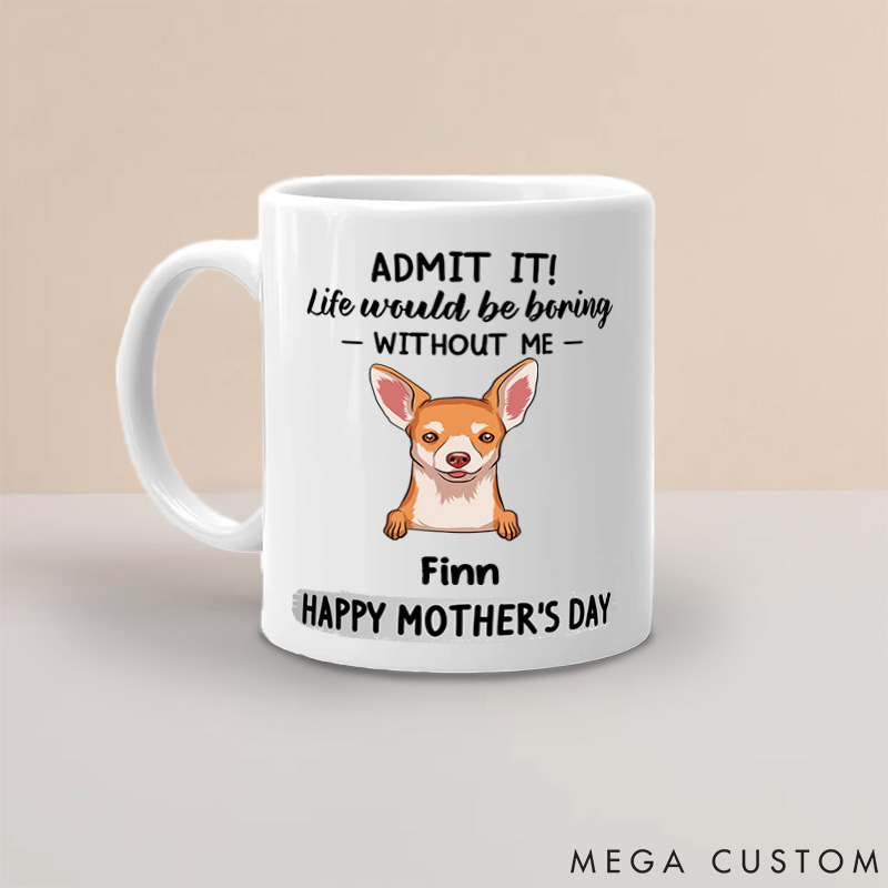 Personalized Dog Lover Be Boring without Us Dog Mom Mugs