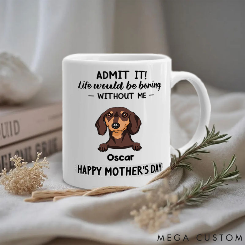 Personalized Dog Lover Be Boring without Us Dog Mom Mugs