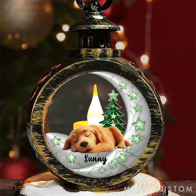 Personalized Dog Lover Beside Pearl Of You Christmas Lantern Ornament