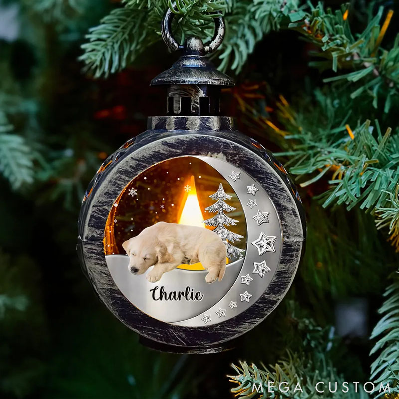 Personalized Dog Lover Beside You Photo Christmas Ornament