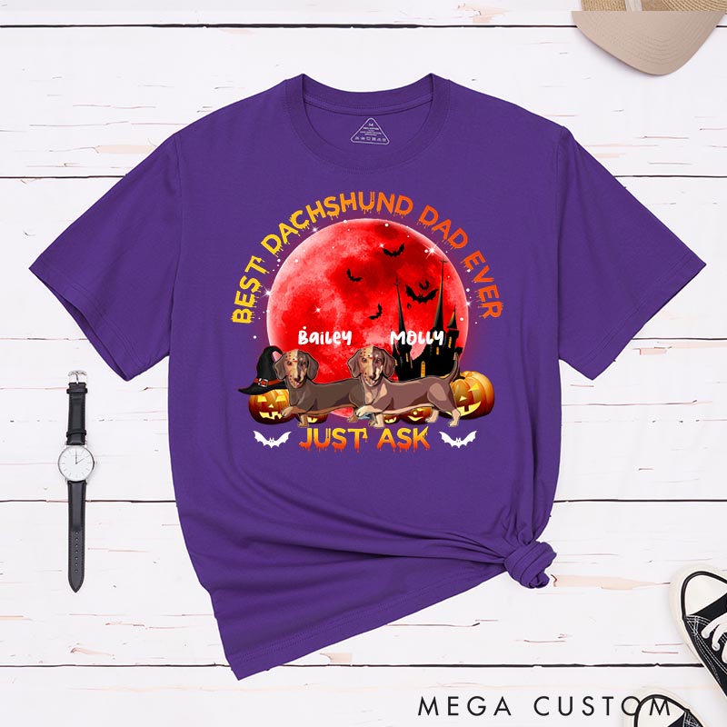 Personalized Dog Lover Best Dachshund Dad Ever T-Shirt