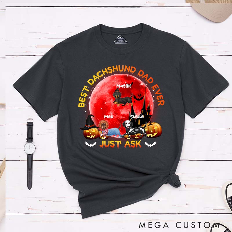 Personalized Dog Lover Best Dachshund Dad Ever T-Shirt