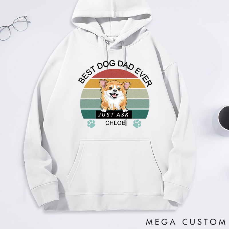 Personalized Dog Lover Best Dog Dad ever Classic Hoodies