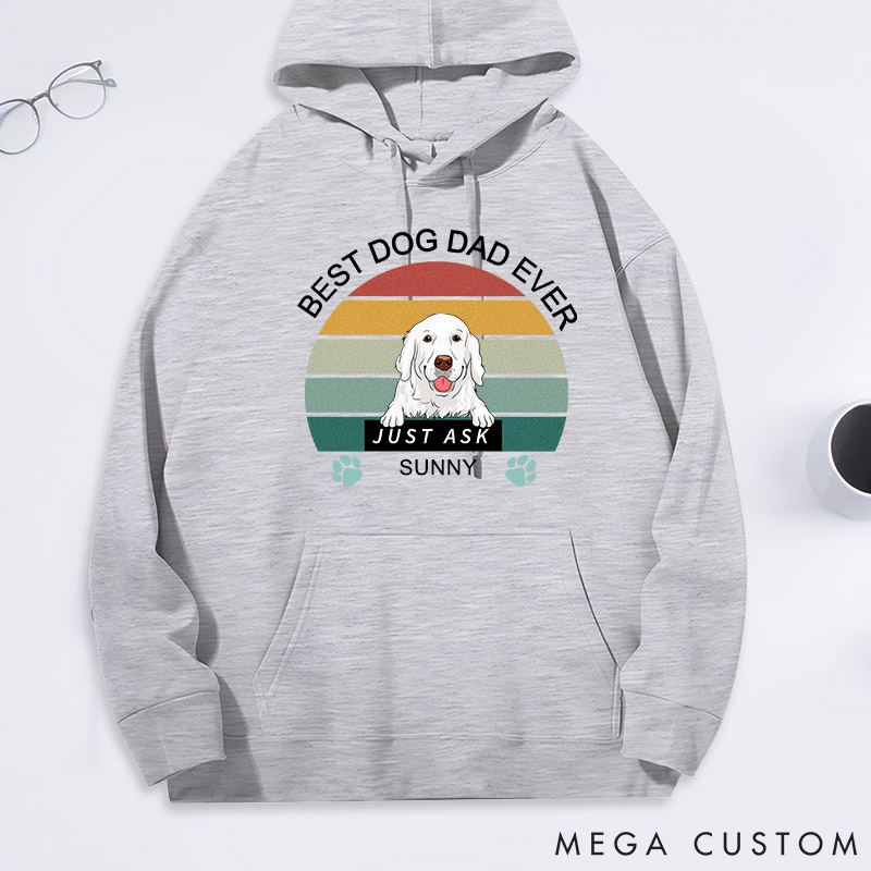 Personalized Dog Lover Best Dog Dad ever Classic Hoodies