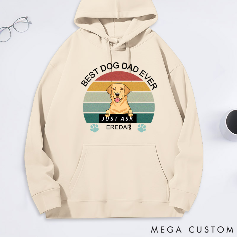 Personalized Dog Lover Best Dog Dad ever Classic Hoodies