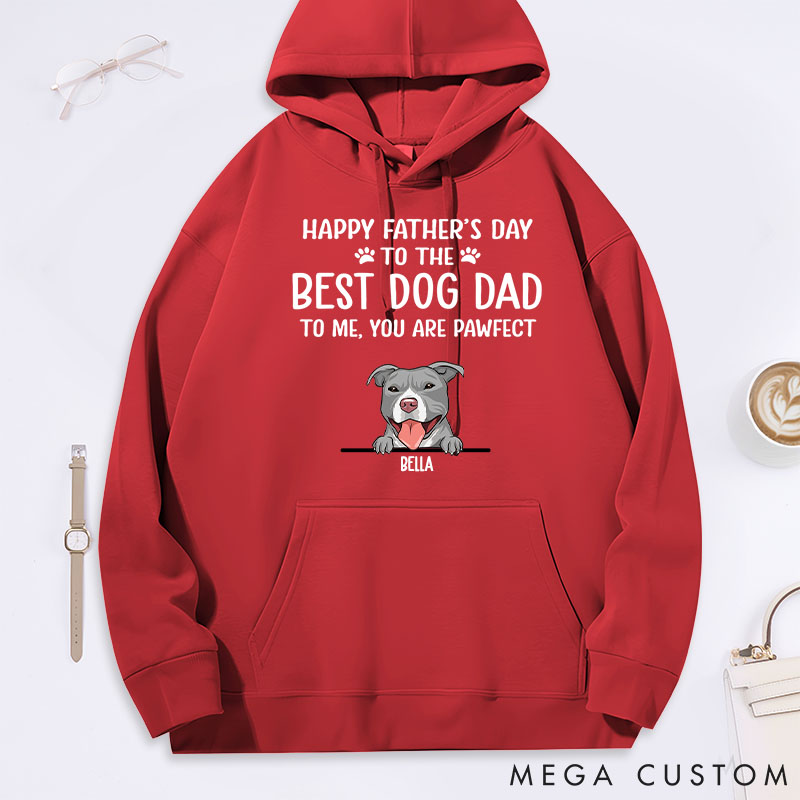 Personalized Dog Lover Best Dog Dad Pawfect Classic Hoodies