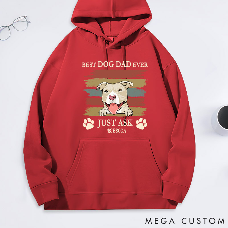 Personalized Dog Lover Best Dog Dad ever Just Ask Classic Hoodies
