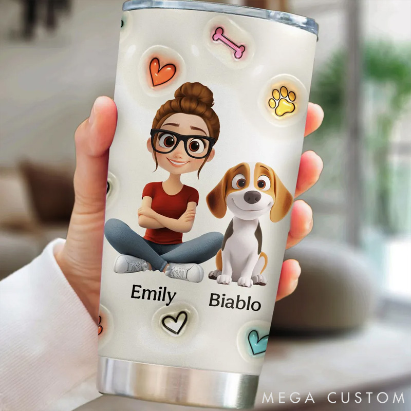 Personalized Dog Lover Best Dog Mama Ever 20oz Tumbler