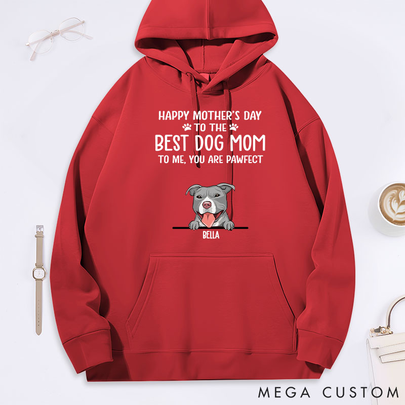 Personalized Dog Lover Best Dog Mom Pawfect Classic Hoodies