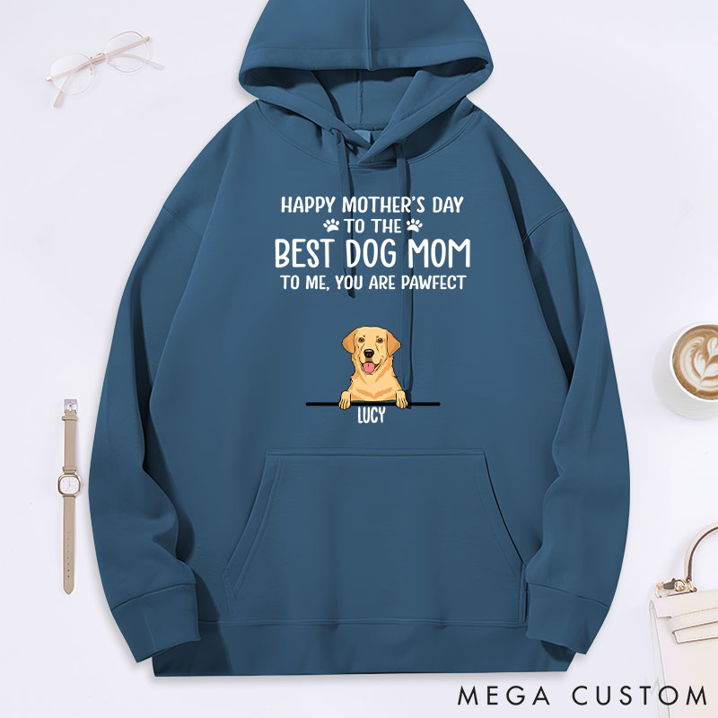 Personalized Dog Lover Best Dog Mom Pawfect Classic Hoodies