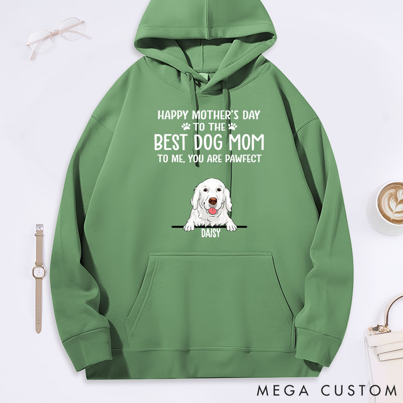 Personalized Dog Lover Best Dog Mom Pawfect Classic Hoodies