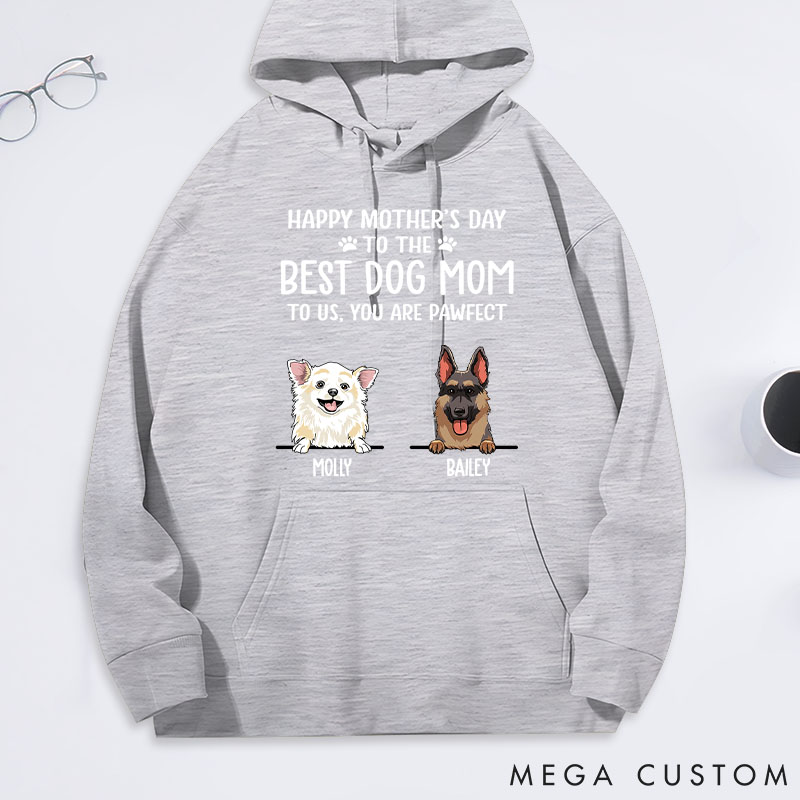Personalized Dog Lover Best Dog Mom Pawfect Classic Hoodies