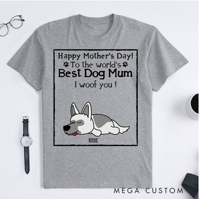 Personalized Dog Lover Best Dog Mom T-Shirt