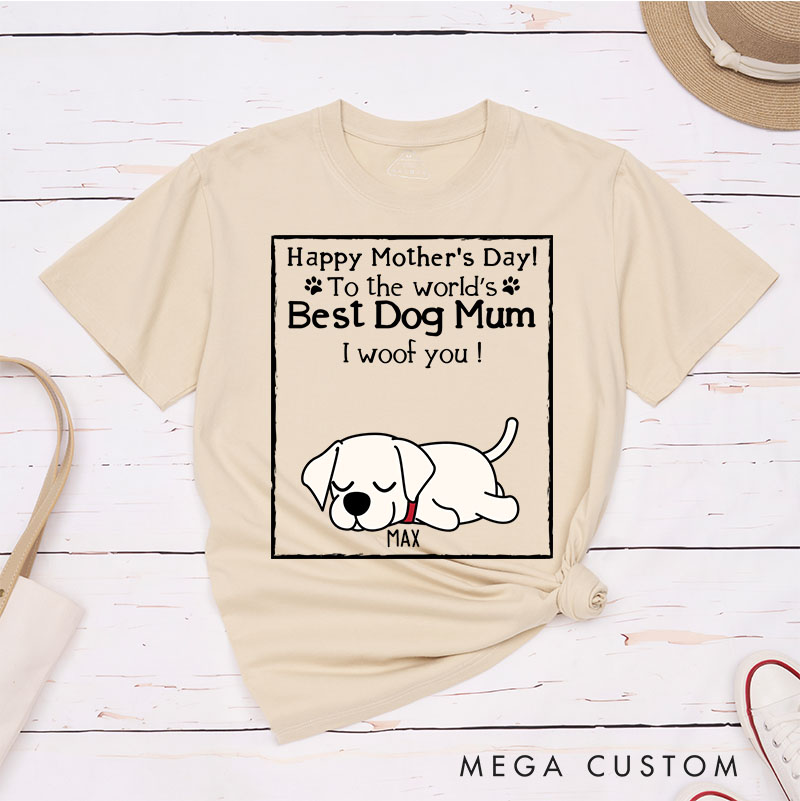 Personalized Dog Lover Best Dog Mom T-Shirt