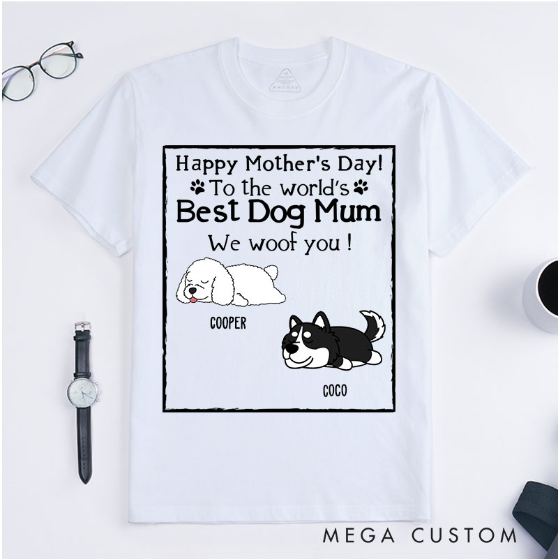 Personalized Dog Lover Best Dog Mom T-Shirt