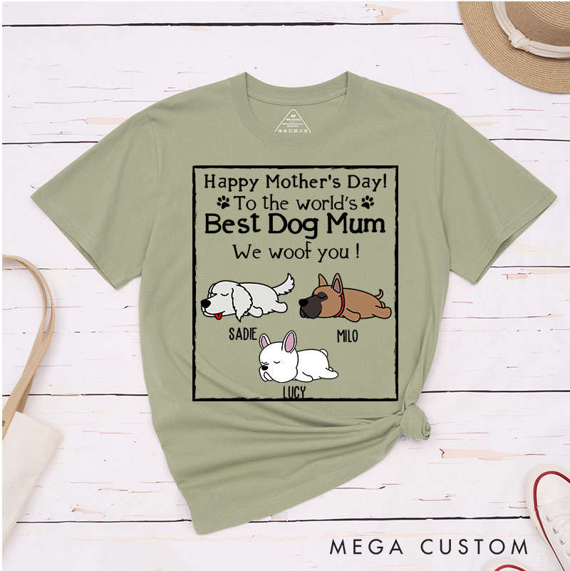 Personalized Dog Lover Best Dog Mom T-Shirt