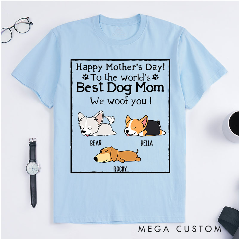 Personalized Dog Lover Best Dog Mom T-Shirt