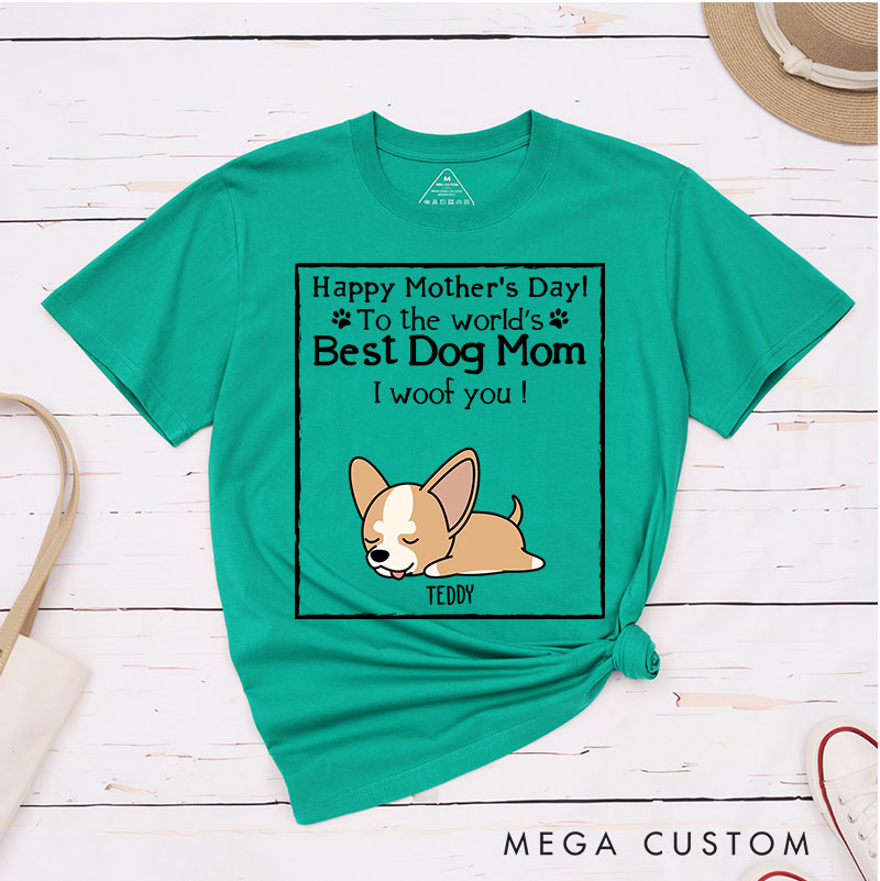 Personalized Dog Lover Best Dog Mom T-Shirt