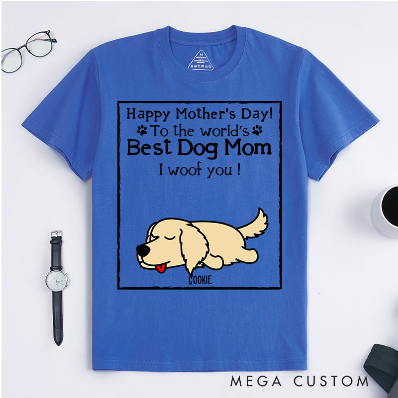 Personalized Dog Lover Best Dog Mom T-Shirt