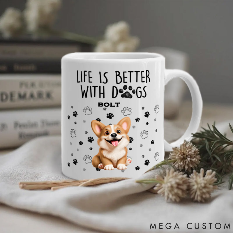 Personalized Dog Lover Better with My Dogs Mugs