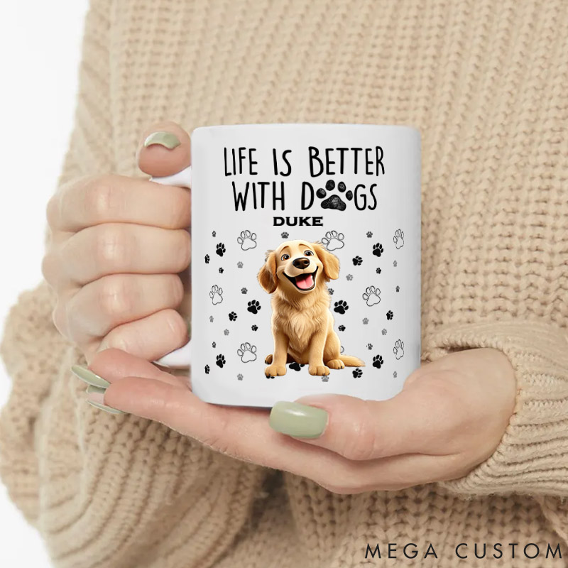 Personalized Dog Lover Better with My Dogs Mugs