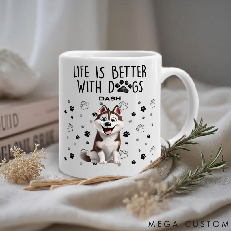 Personalized Dog Lover Better with My Dogs Mugs
